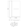 Line Drawing with Dimensions for Bath Screen with Fixed Panel