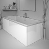 White acrylic bath panels