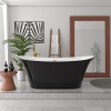 Floor Standing Bow Bath in Black