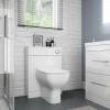 Bathroom Back to Wall Toilet in White 