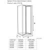 Tech Drawing of Radiant Reduced Height One Wall Shower 760 Bifold