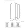 Tech Drawing of Radiant Reduced Height One Wall Shower 900 Bifold