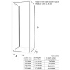 Tech Drawing of Radiant Reduced Height One Wall Shower 700 Pivot