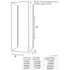 Tech Drawing of Radiant Reduced Height One Wall Shower 760 Pivot