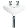 2 Taphole Compact Corner Basin