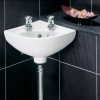 2 Taphole Small Cloakroom Corner Basin Room Scene