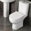 Tonik Close Coupled WC with Open Back and Soft Close Seat Room Scene Showing Open Back Close Coupled Toilet with Soft Close Seat