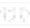 Extra Product Image For Slade Bath Filler Mixer Tap Chrome Drawing 1