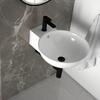 Tesla Round Wash Basin with Black Tap