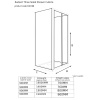 Tech Drawing of Radiant Deluxe One Wall Shower 900 Bifold