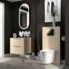 Alani 600 Cloakroom Suite Sand