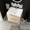 Alani 600 Cloakroom Suite Sand Pink