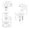 Technical Drawing Showing Dimensions of the JTP Douche Set