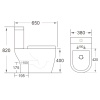 Carolina Open Back Toilet Dimensions