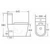 Technical Drawing for Carolina Rimless Toilet with Slim Seat