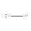 Technical Drawing Showing Dimensions of Glade Black Bath Waste