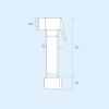 Line Drawing with Dimensions for Chrome Douche Kit Sprayer