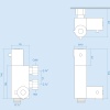 Line Drawing with Dimensions for Chrome Douche Kit Wall Valve