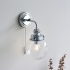 Glass Wall Light: 1 Bulb