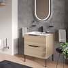 Alani Oak 600 White Basin