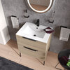 Alani Oak 600 White Basin