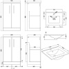 Line Drawing for Fab 500 Vanity Unit