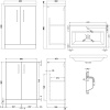 Line Drawing for Fab 600 Vanity Unit