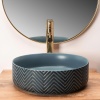 Ashley Blue Counter Top Washbasin Side