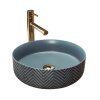 Ashley Blue Counter Top Washbasin Transparent