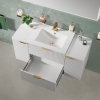 sonix white 1200 wall vanity unit fluted