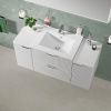 sonix white 1200 wall vanity unit fluted