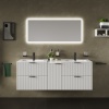 sonix white 1500 wall vanity unit fluted