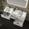 sonix white 1500 wall vanity unit fluted