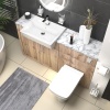 oliver 1400 Oak vanity and toilet package