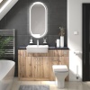 oliver Oak 1300 basin unit with toilet suite