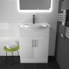 Extra Product Image For Ecco 650Mm Compact High Gloss White Vanity Unit With Basin 1