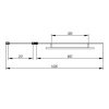 Line Drawing with dimensions for 100mm Shower Bath Screen