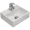 White Wall Hung Basin with Diamond Mini Chrome Tap 