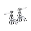 Glastonbury Bath Pillar Taps Chrome