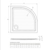 Technical Drawing Showing Line Drawings for Quadrant Shower Trays (800, 900mm)