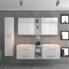 SONIX DOUBLE VANITY BATHROOM SUITE WHITE Luxurious