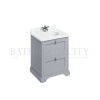 Extra Product Image For Burlington Freestanding 650Mm Vanity Unit With 2 Drawers 2