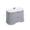 Extra Product Image For Burlington Freestanding 134 Curved Vanity Unit With Drawers 3