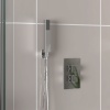 Chrome finish square shower handset